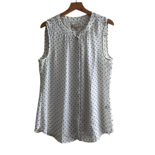 Blusa blanca estampado anclas Banana Republic - Talla L