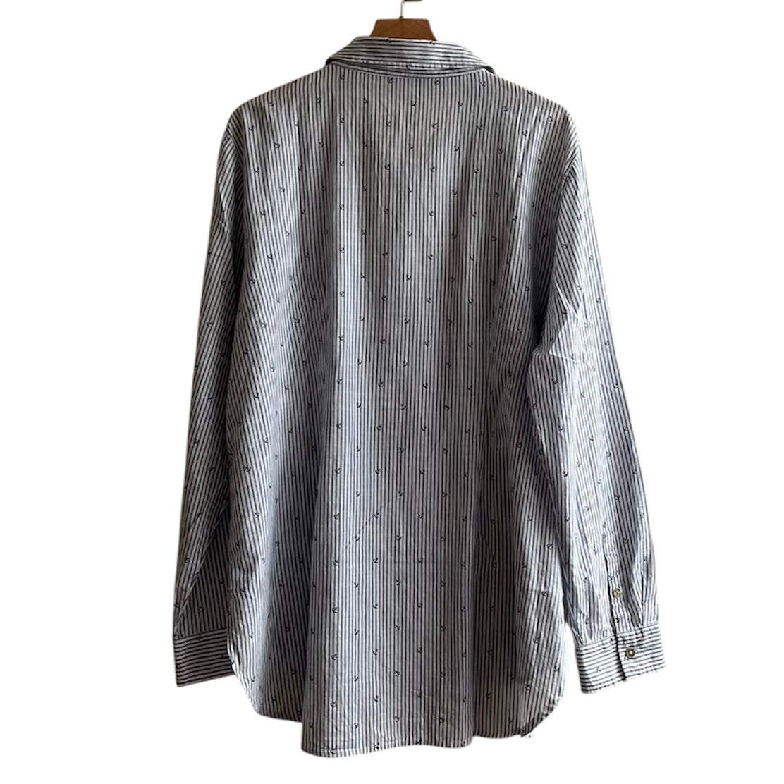 Camisa celeste rayas estampado anclas Náutica - Talla XL