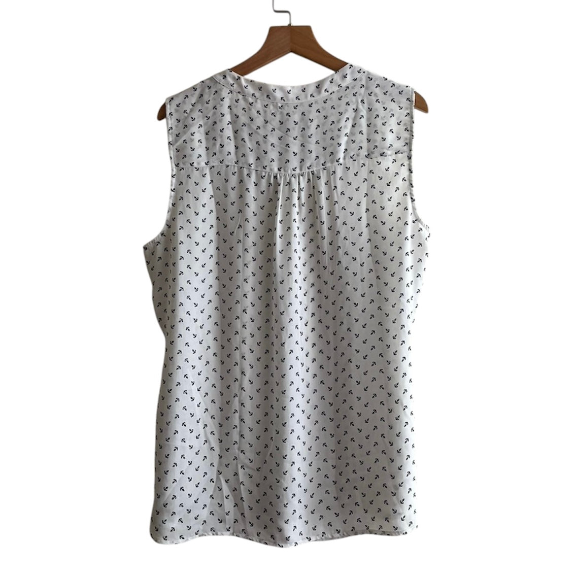 Blusa blanca estampado anclas Banana Republic - Talla L