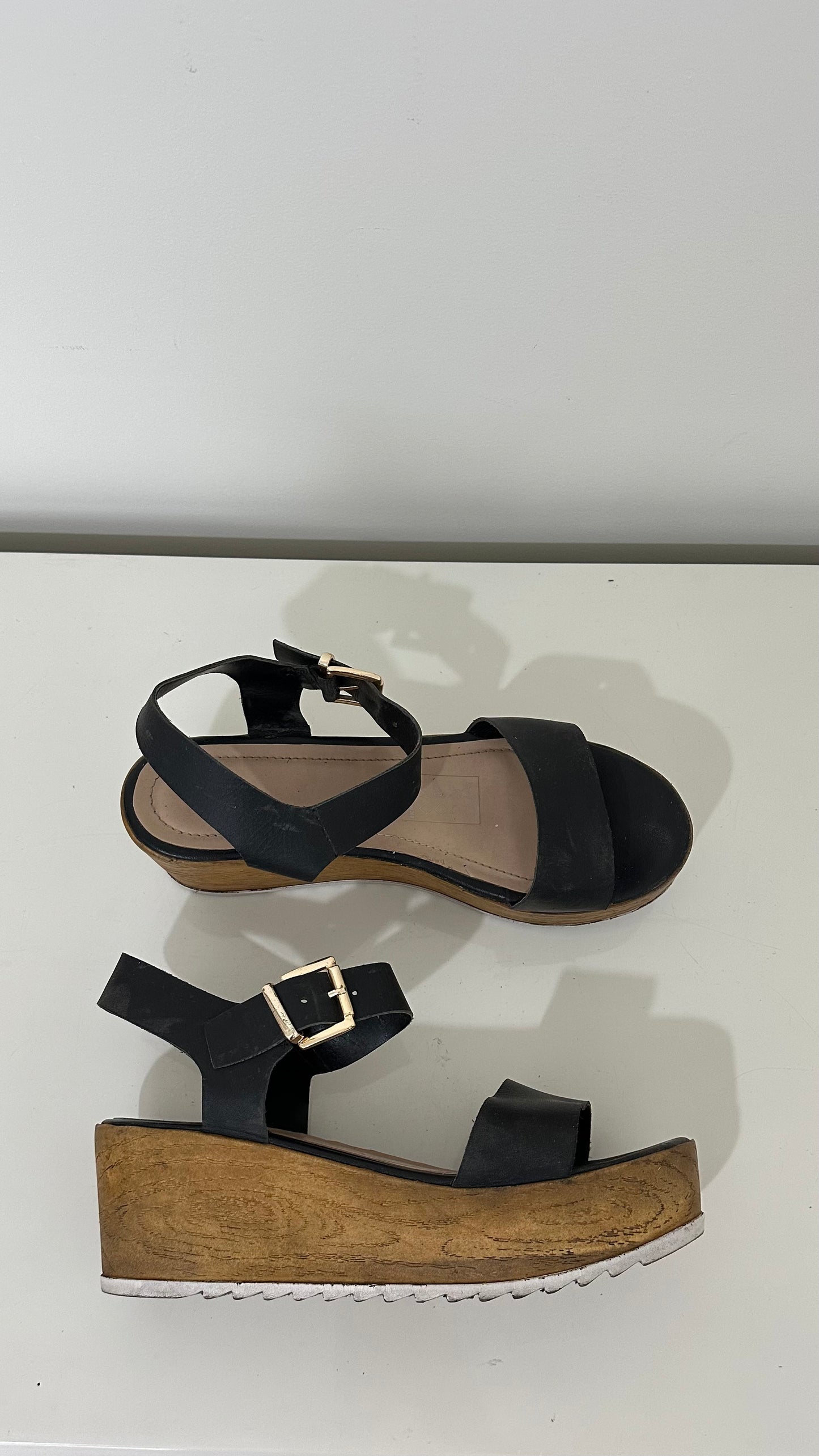 Sandalias negras plataforma - Talla 37