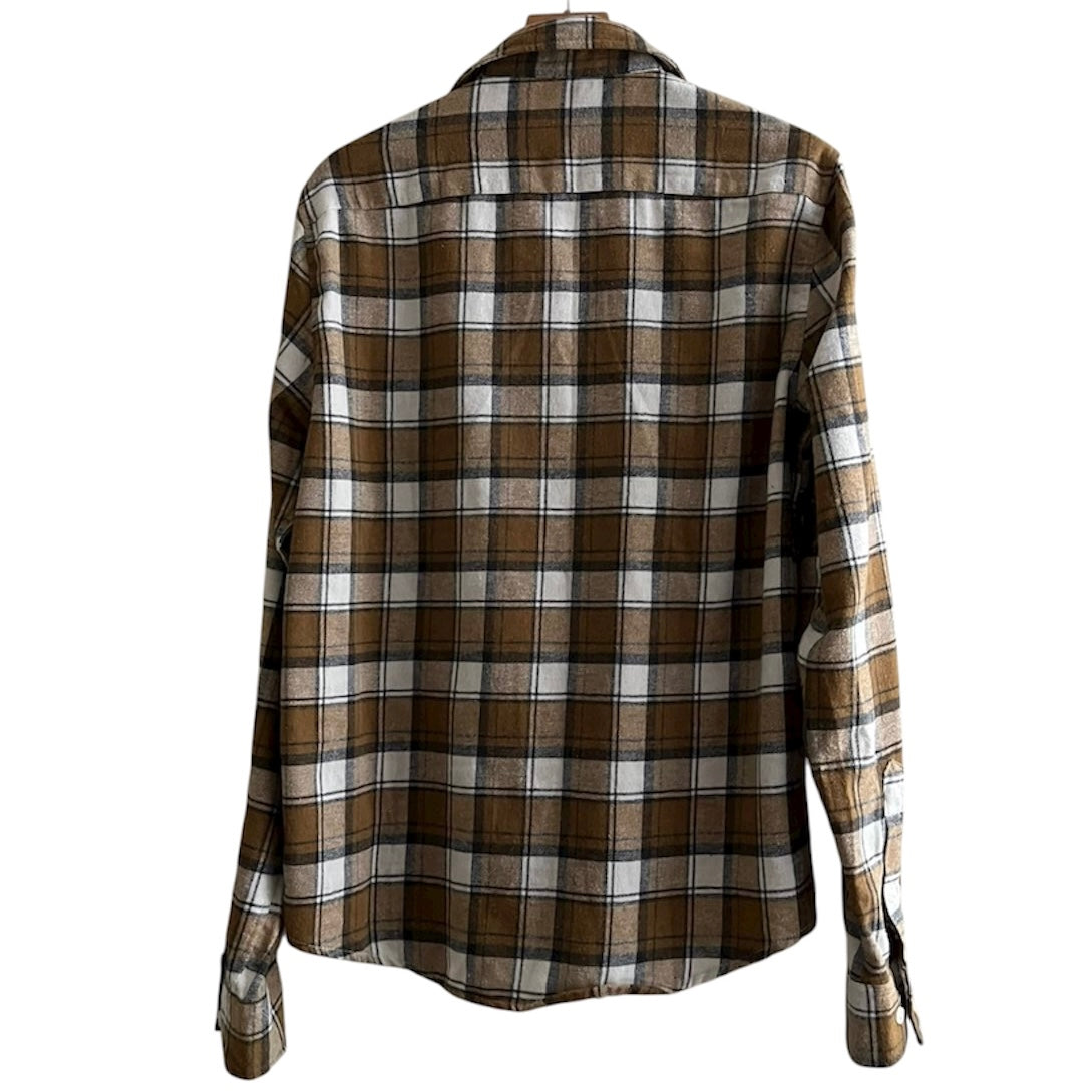 Camisa cuadros marrón - Talla S