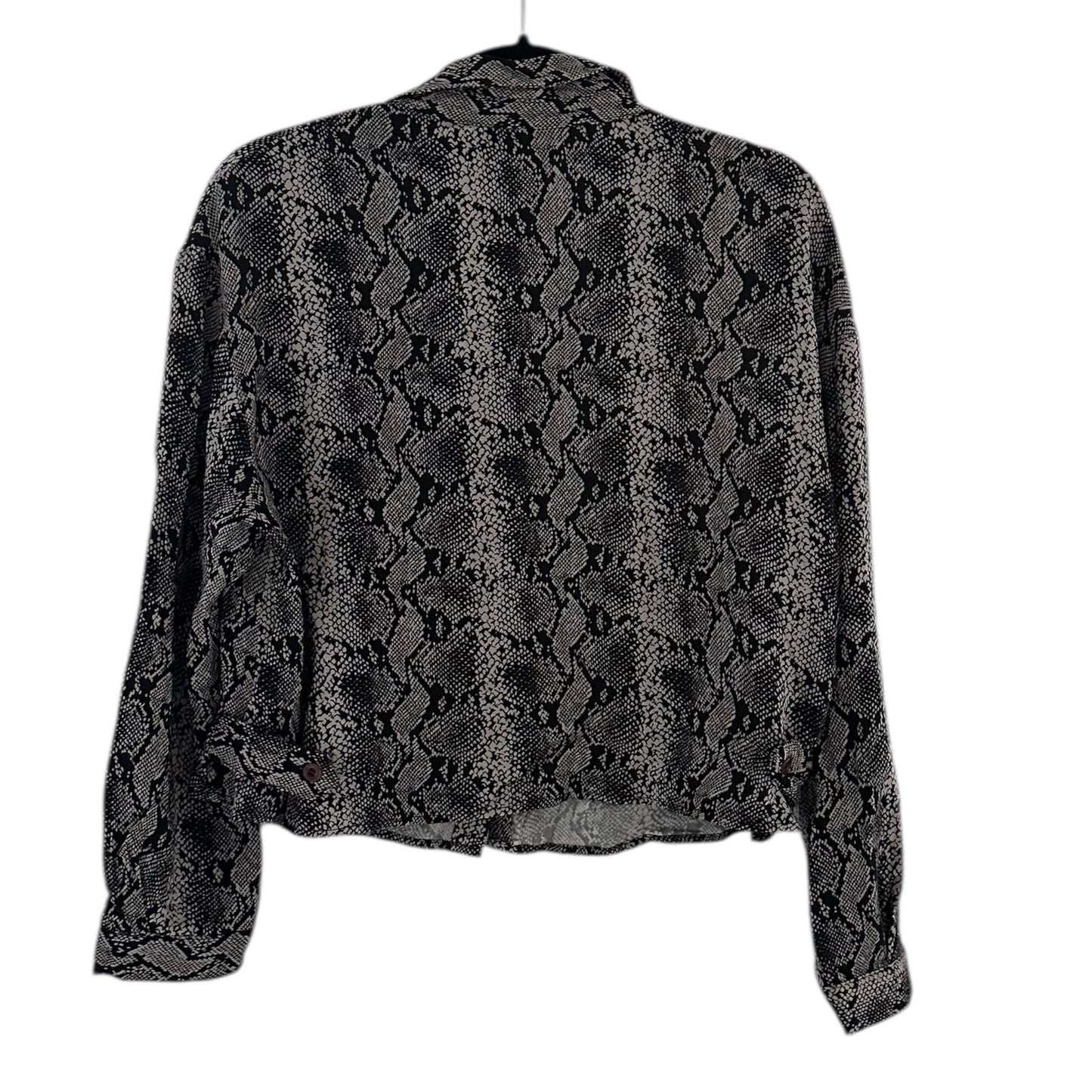 Blusa negra animal print Zara - Talla L