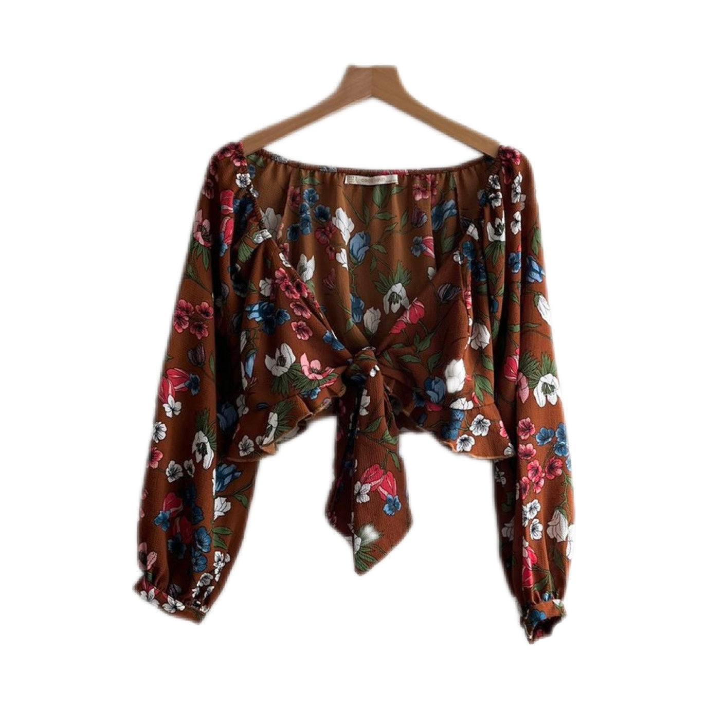 Blusa flores ladrillo Coco Jolie - Talla S