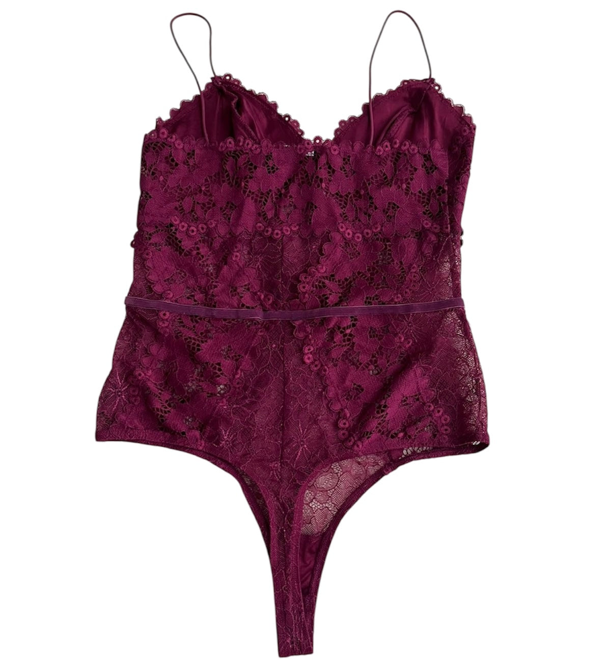 Body encaje tiras burgundy Guess - Talla M