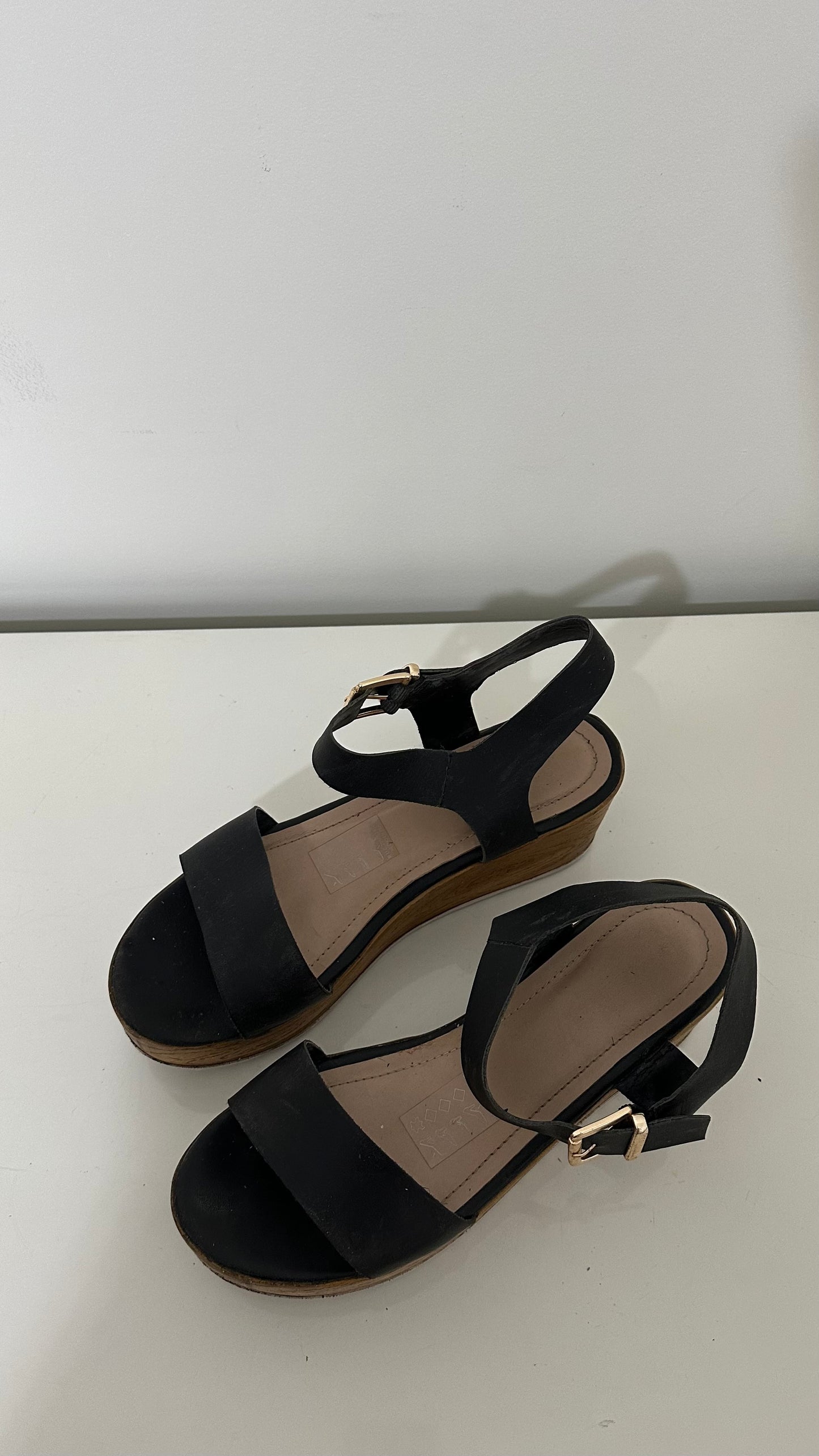 Sandalias negras plataforma - Talla 37