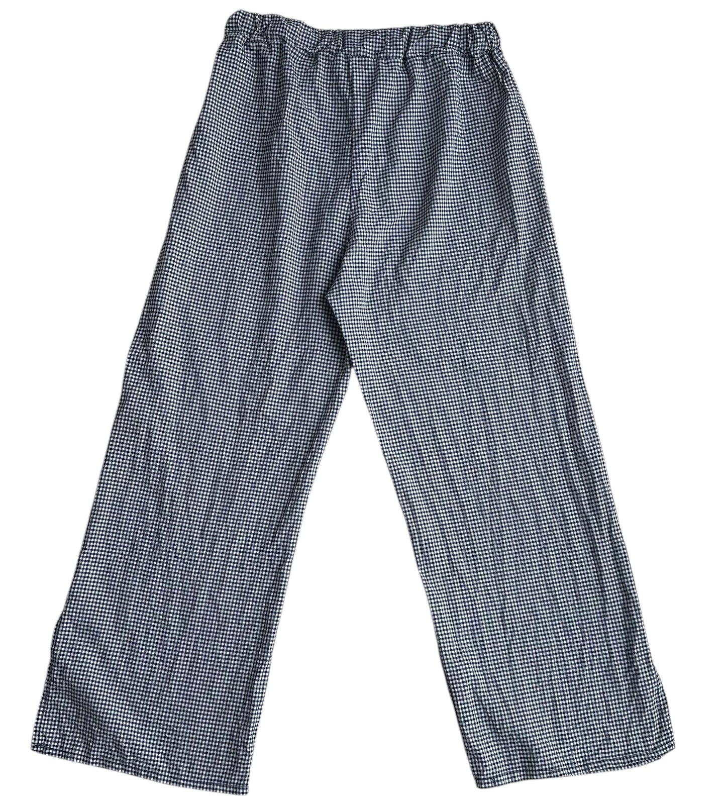 Pantalón cuadros blanco y azul Vichy - Talla S