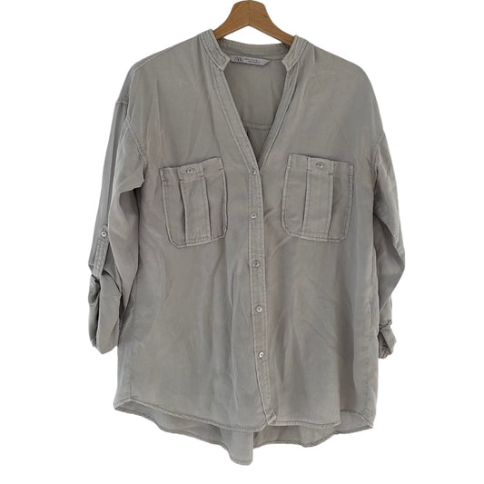 Camisa gris Zara - Talla XS