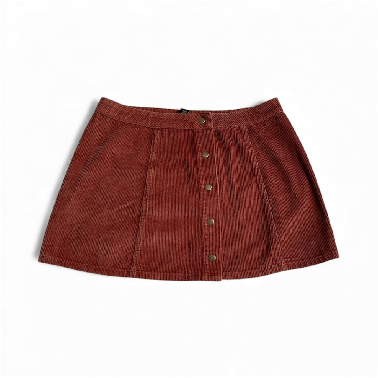 Falda corduroy ladrillo Forever 21 - Talla L