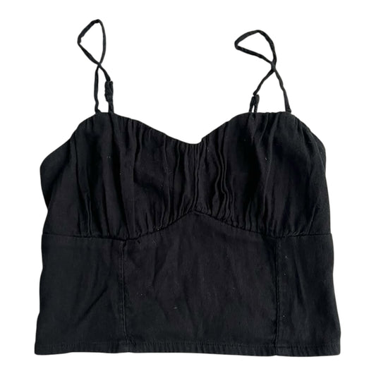 Top negro de tiras Hollister - Talla S