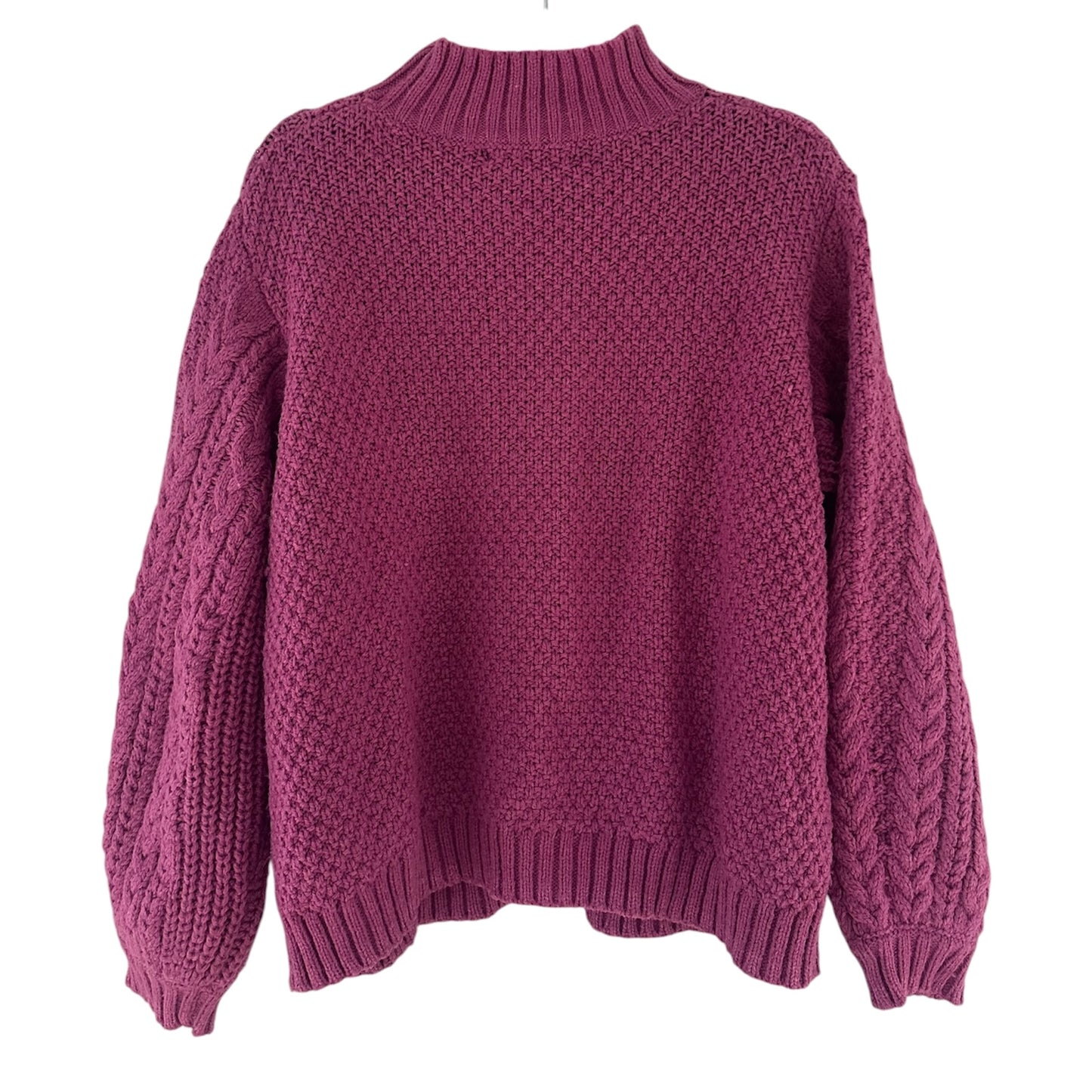 Chompa cuello alto morada Mango - Talla L