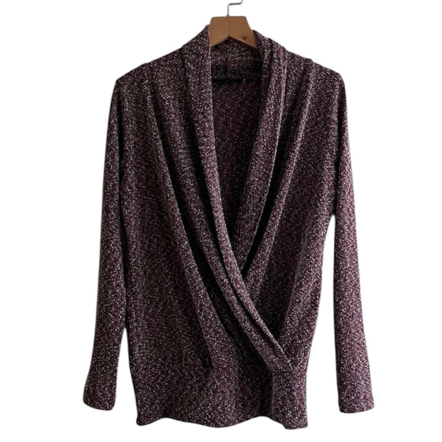Polo manga larga morado jaspeado Moda & CIA - Talla M
