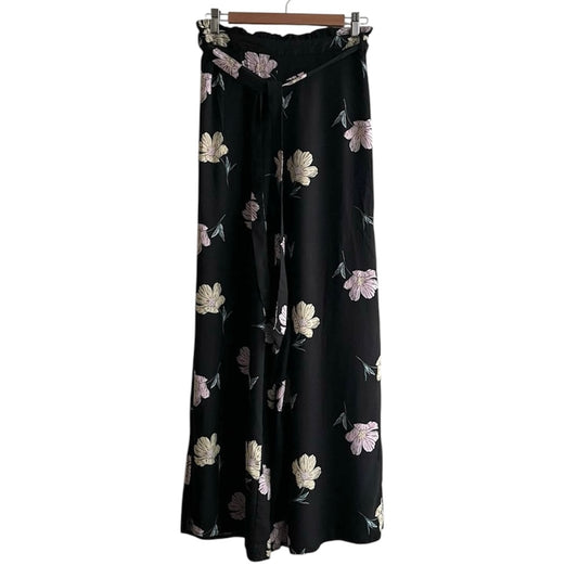 Pantalón negro palazo negro flores Opposite - Talla S