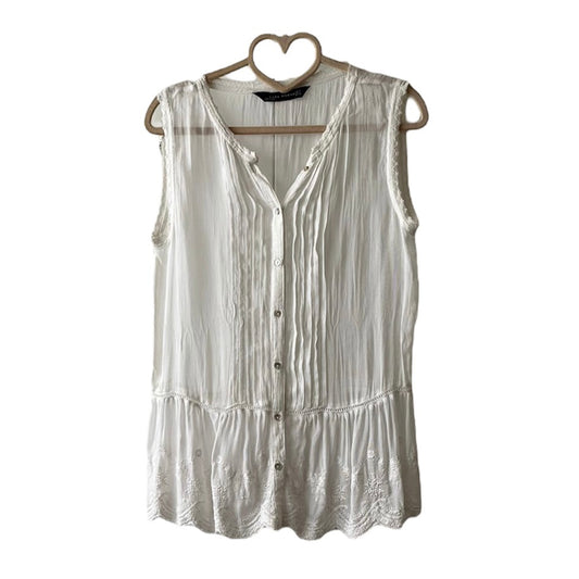 Blusa blanca Zara - Talla S