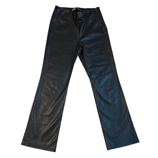 Pantalón cuerina negro Zara - Talla 28