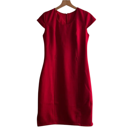 Vestido rojo manga corta - Talla S