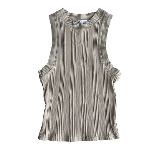 Polo beige Zara - Talla S