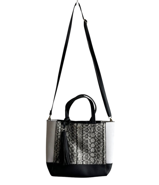 Cartera blanca y negra con 2 asas Victoria Secret