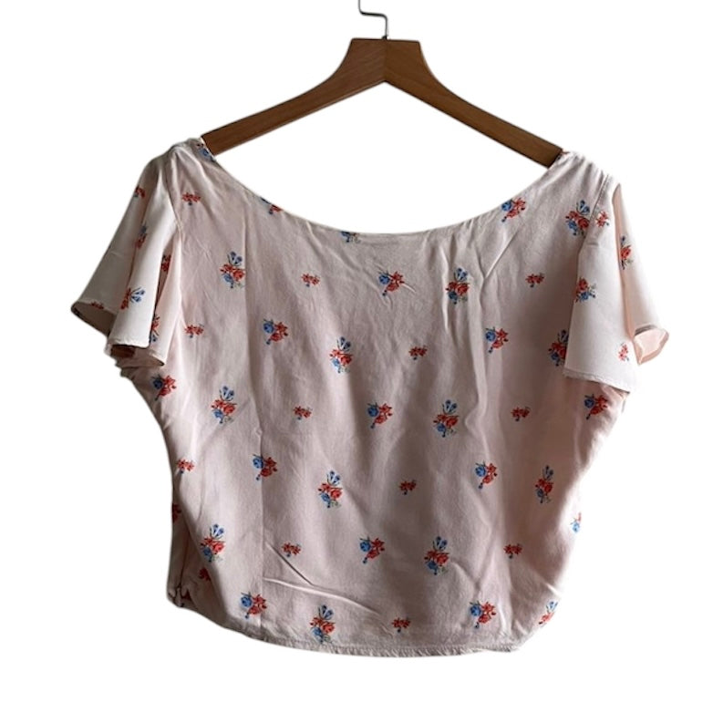 Blusa rosada con flores Forever 21 - Talla M