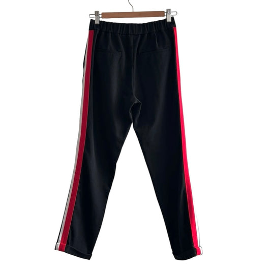 Pantalón negro rayas rojas Zara - Talla XS