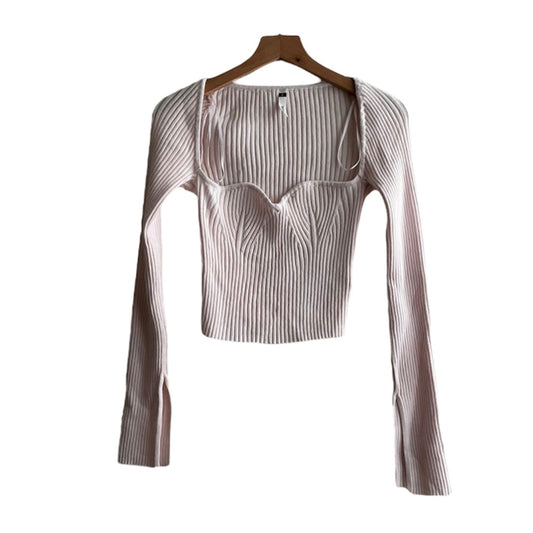 Polo manga larga rosa Sybilla - Talla L