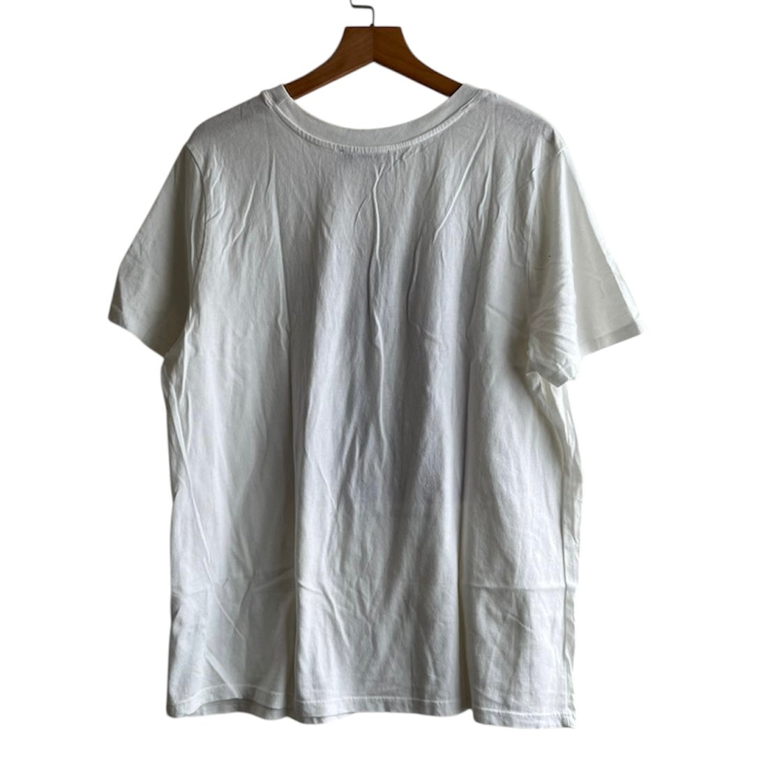 Polo blanco estampado Forever 21 - Talla L