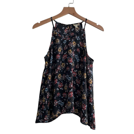 Blusa negra flores - Talla S