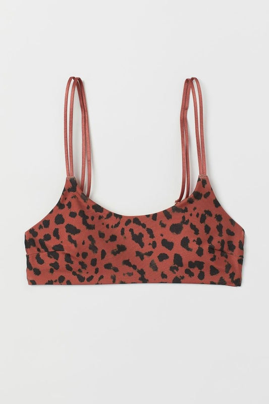 Bikini parte de arriba animal print H&M - Talla M