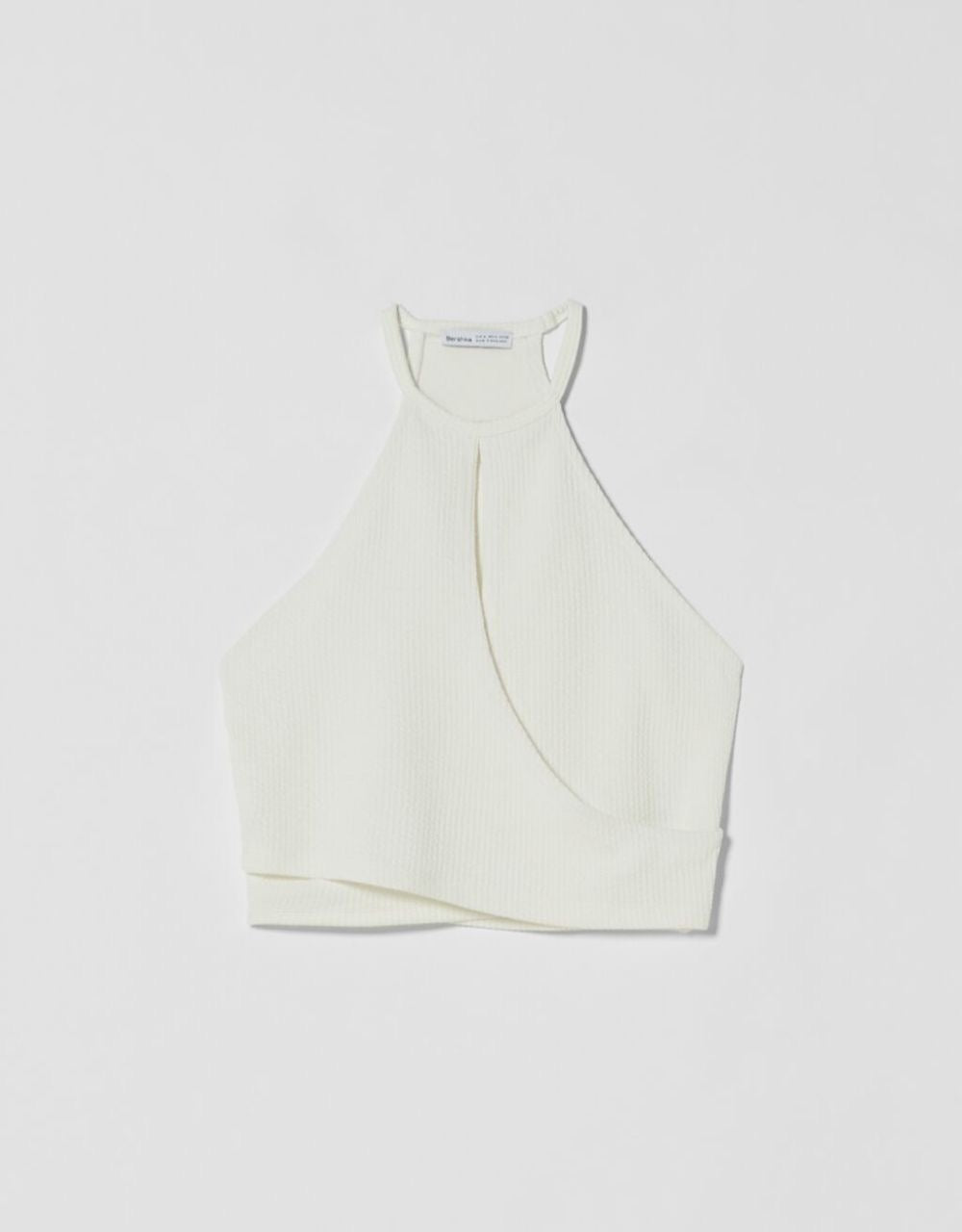 Top halter blanco Bershka - Talla S