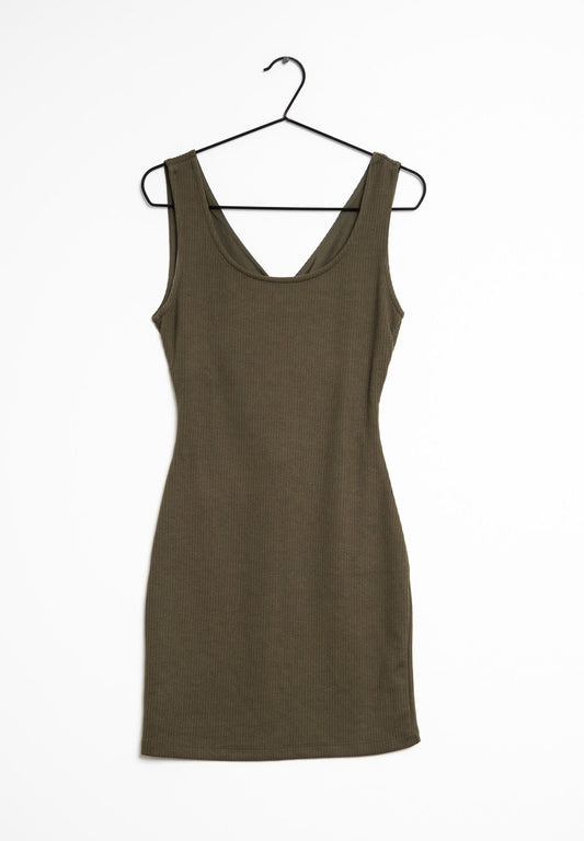 Vestido verde militar cruzado Mango - Talla XS